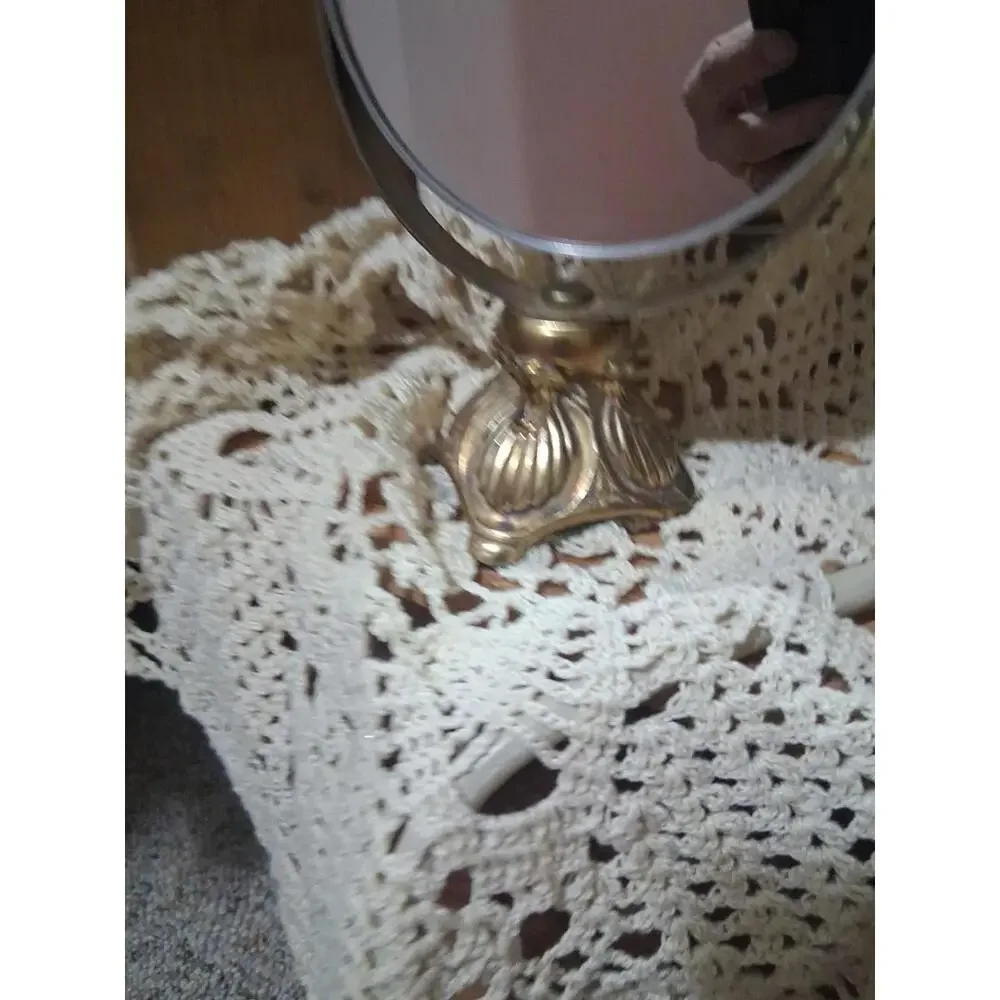 Vanity Hollywood Regency GlASS Mirror ORNATE TABLETOP COSMETIC 7